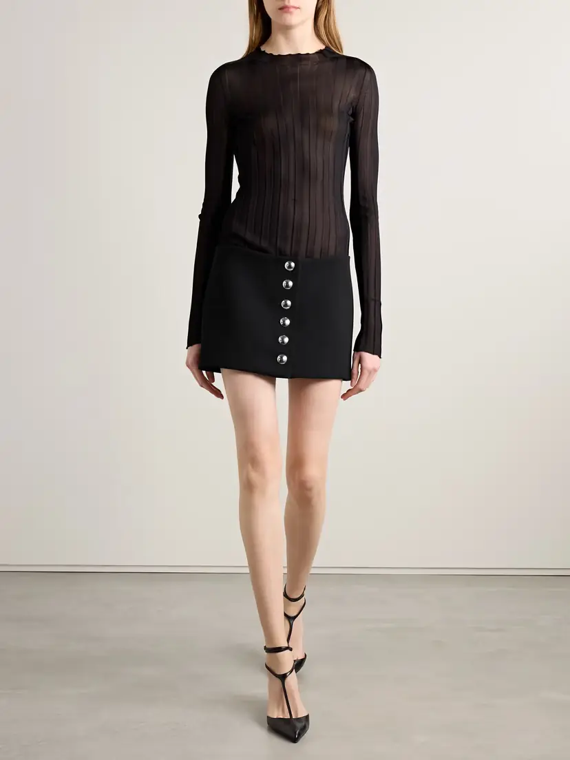 Khaite Jaxon Cady Mini Skirt | Thumbnail 2