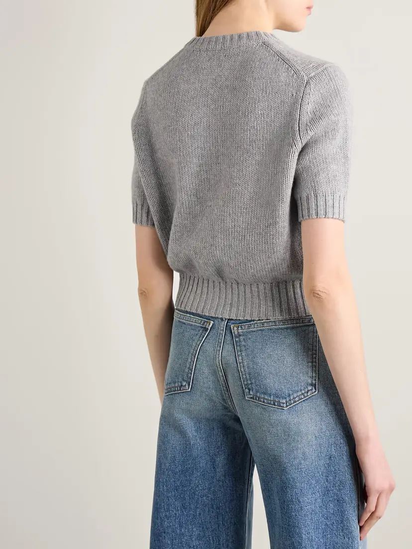 Khaite Nora Cropped Cashmere Cardigan | Thumbnail 3 Khaite Nora Cropped Cashmere Cardigan | Thumbnail 3