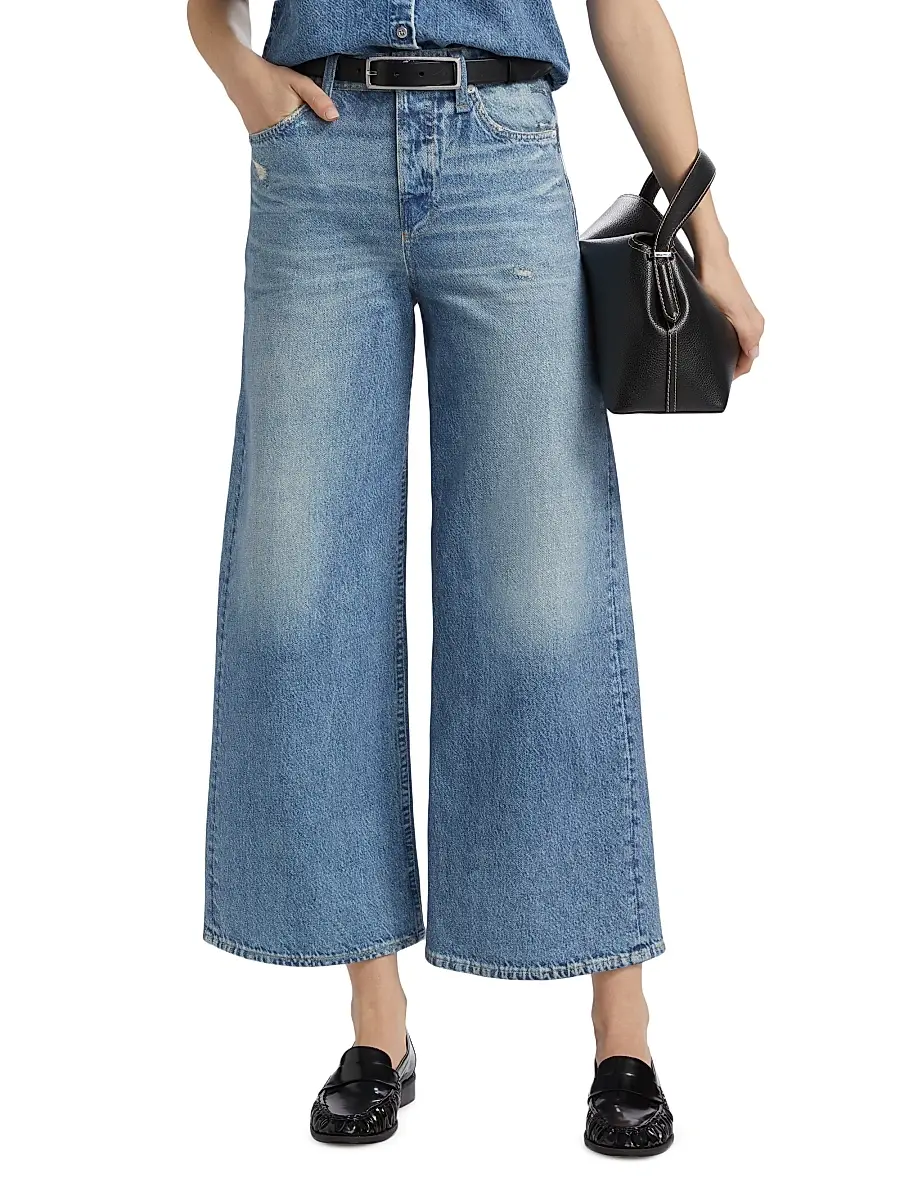 rag & bone Women's rb Miramar Sofie Ankle Wide-Leg Pants | Thumbnail 3