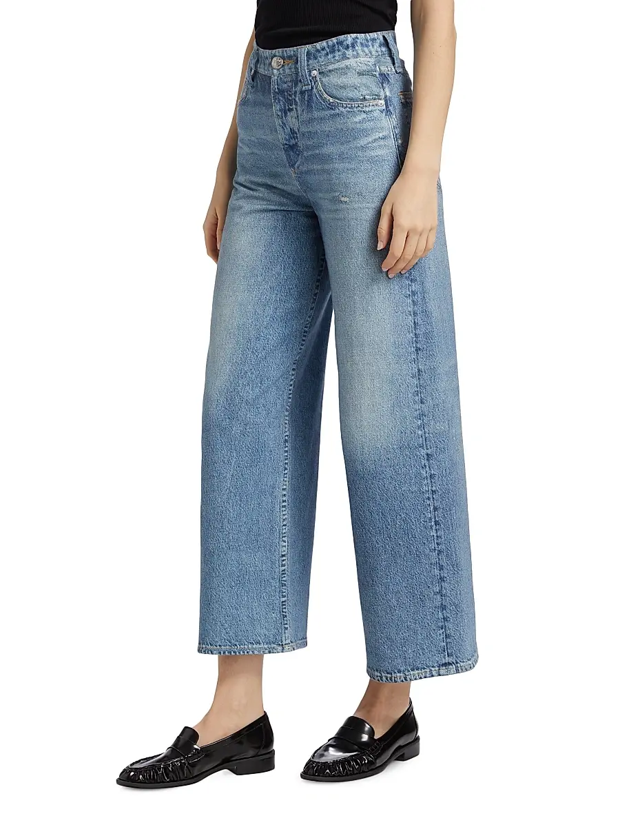 rag & bone Women's rb Miramar Sofie Ankle Wide-Leg Pants | Thumbnail 4