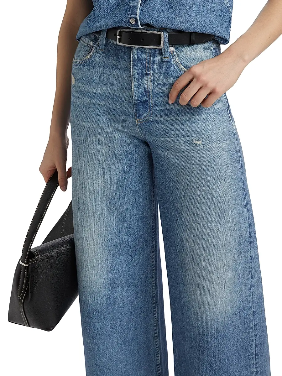 rag & bone Women's rb Miramar Sofie Ankle Wide-Leg Pants | Thumbnail 6