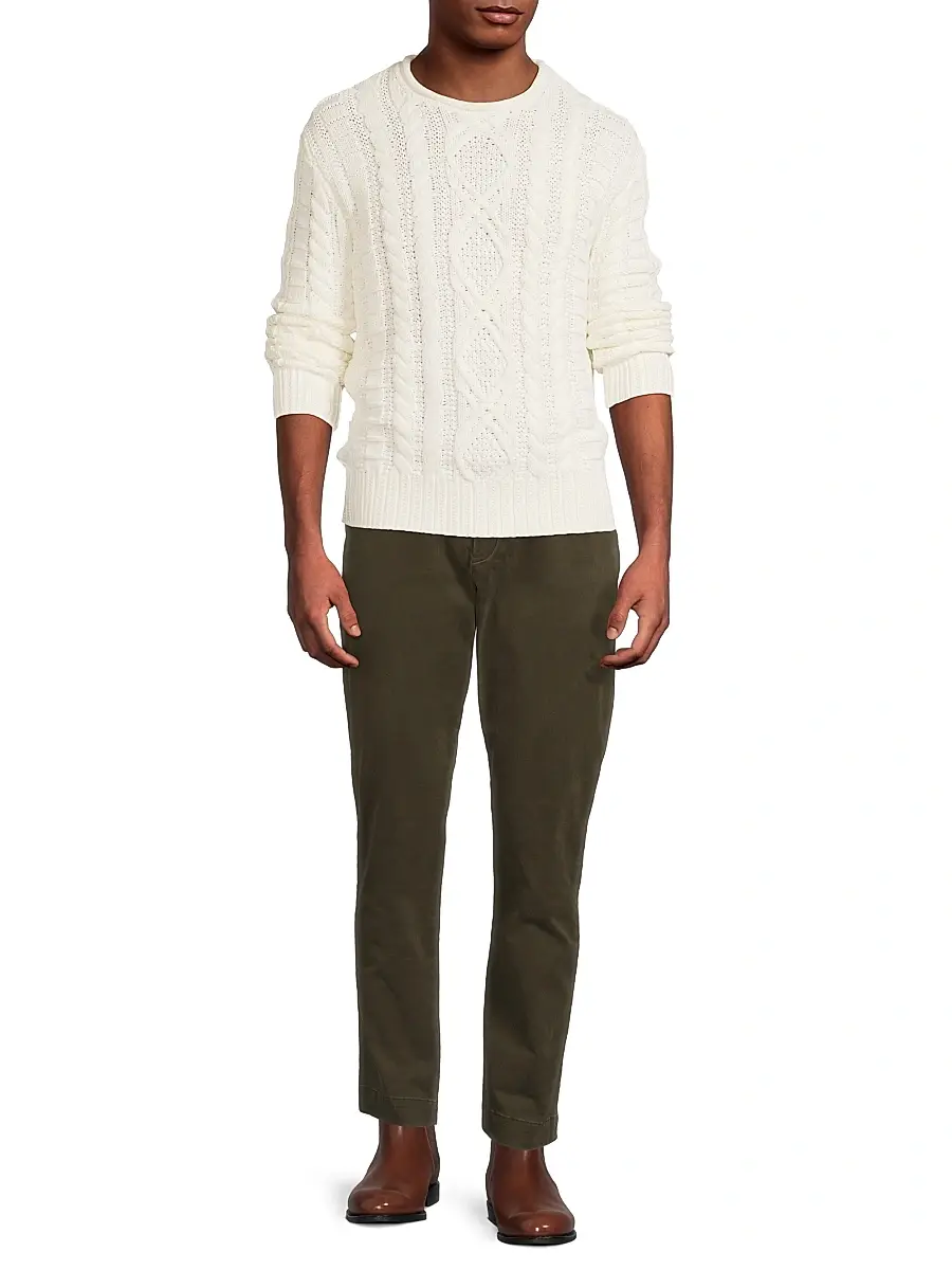 Polo Ralph Lauren Men's Aran-Knit Cotton Rollneck Sweater | Thumbnail 2 Polo Ralph Lauren Men's Aran-Knit Cotton Rollneck Sweater | Thumbnail 2
