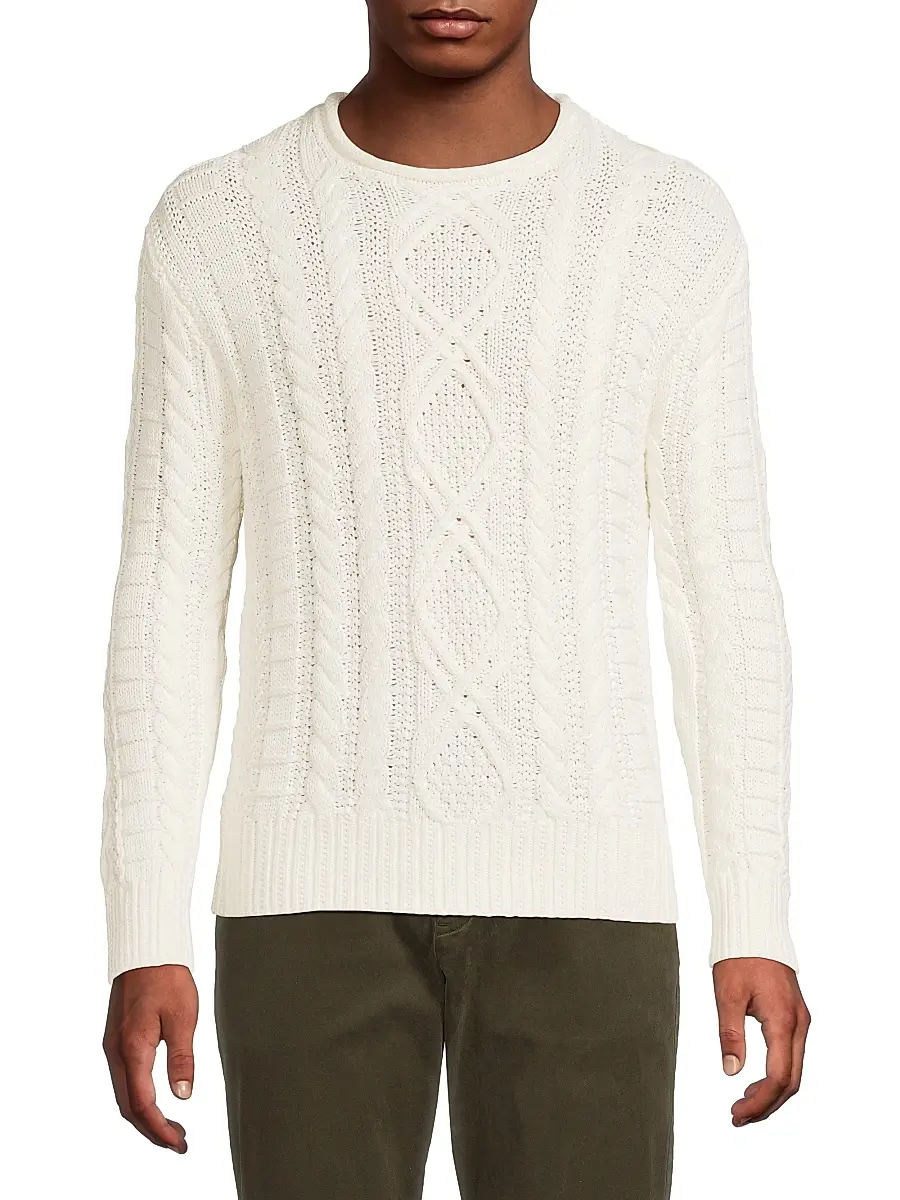 Polo Ralph Lauren Men's Aran-Knit Cotton Rollneck Sweater | Thumbnail 3 Polo Ralph Lauren Men's Aran-Knit Cotton Rollneck Sweater | Thumbnail 3