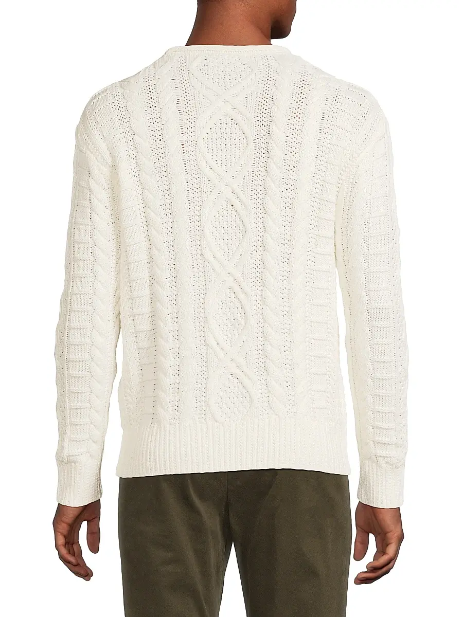 Polo Ralph Lauren Men's Aran-Knit Cotton Rollneck Sweater | Thumbnail 5 Polo Ralph Lauren Men's Aran-Knit Cotton Rollneck Sweater | Thumbnail 5