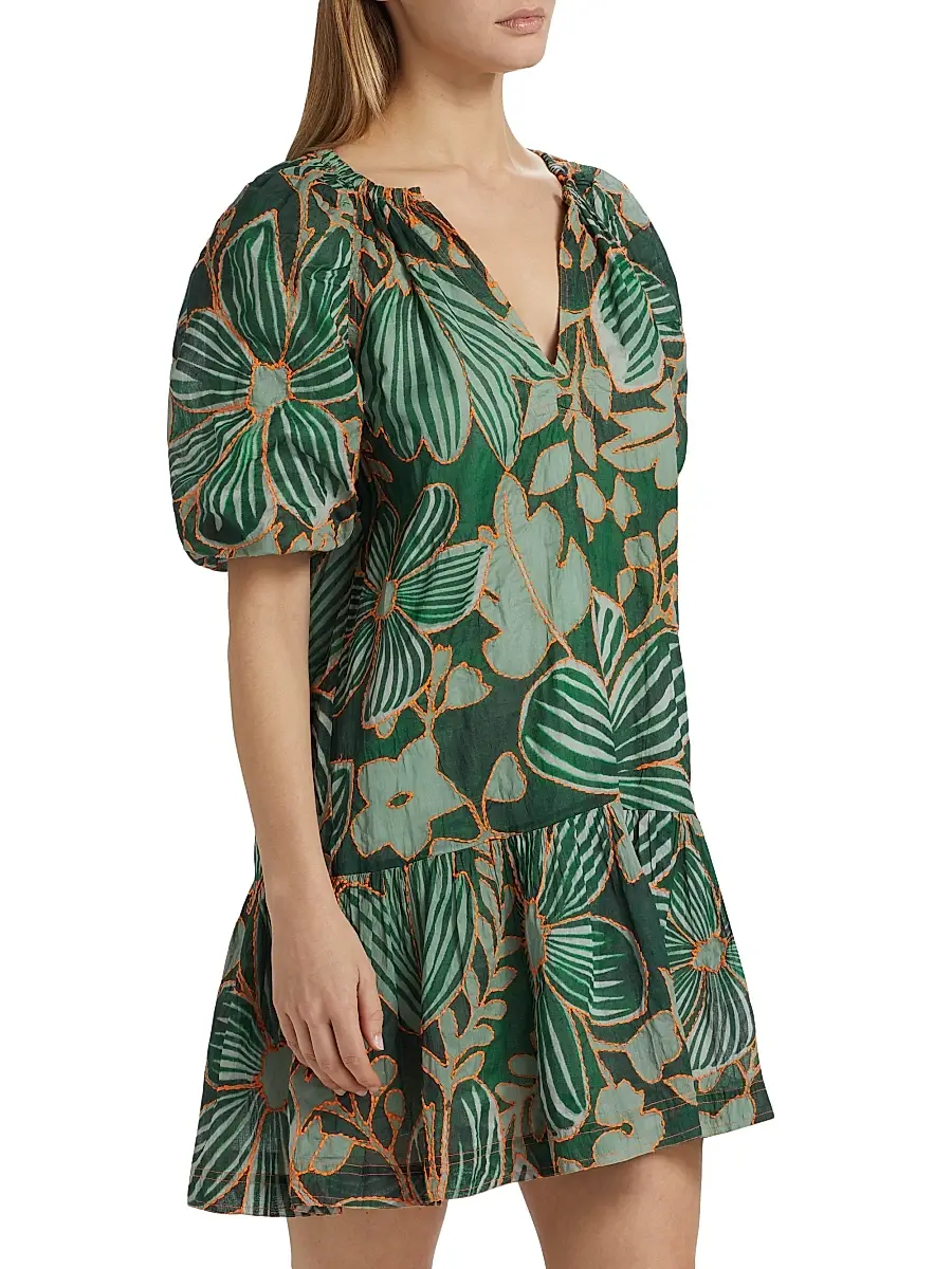 Marie Oliver Women's Greta Floral Puff-Sleeve Minidress | Thumbnail 4 Marie Oliver Women's Greta Floral Puff-Sleeve Minidress | Thumbnail 4