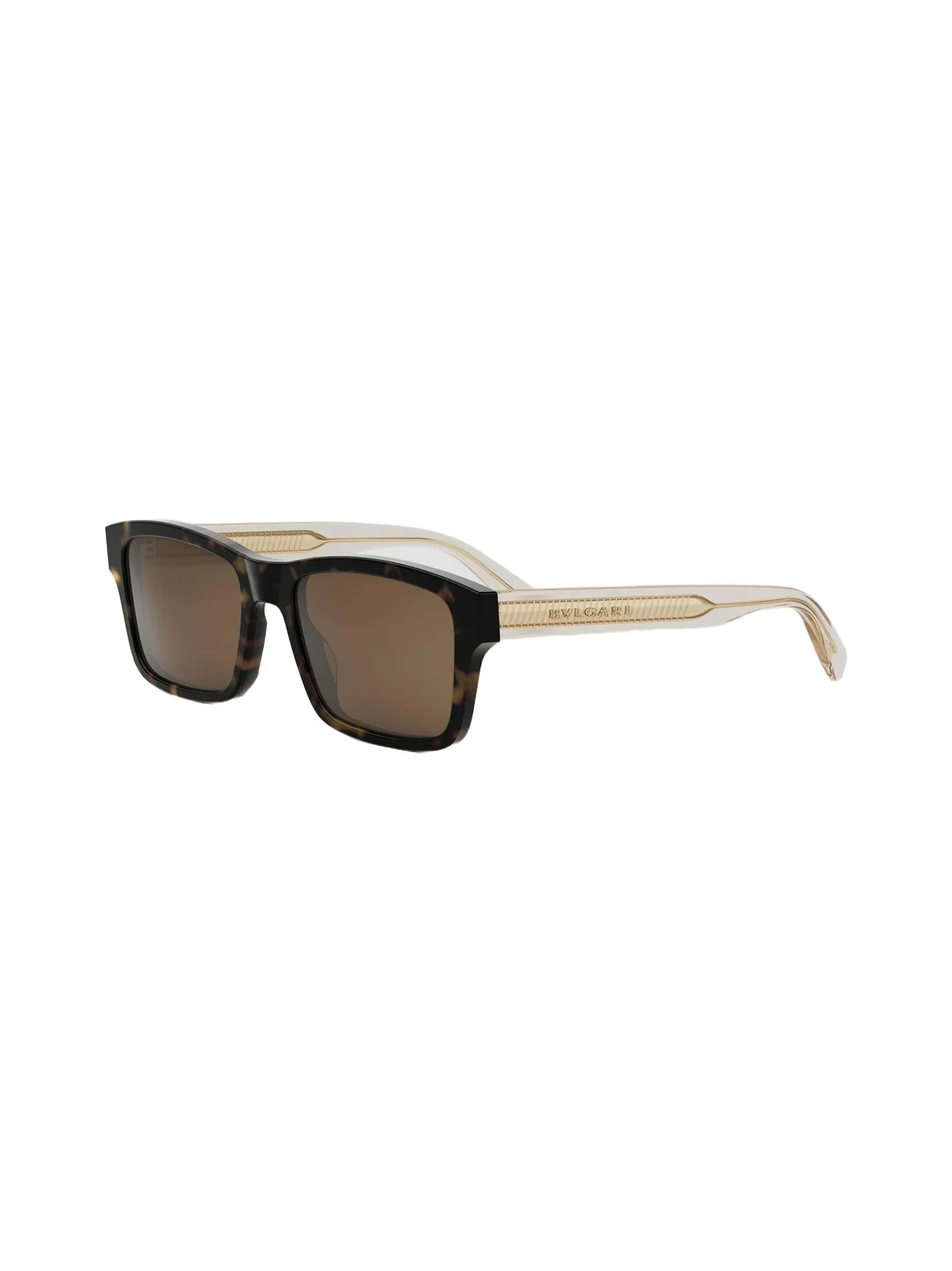 BVLGARI Men's Tubogas 55MM Rectangular Sunglasses