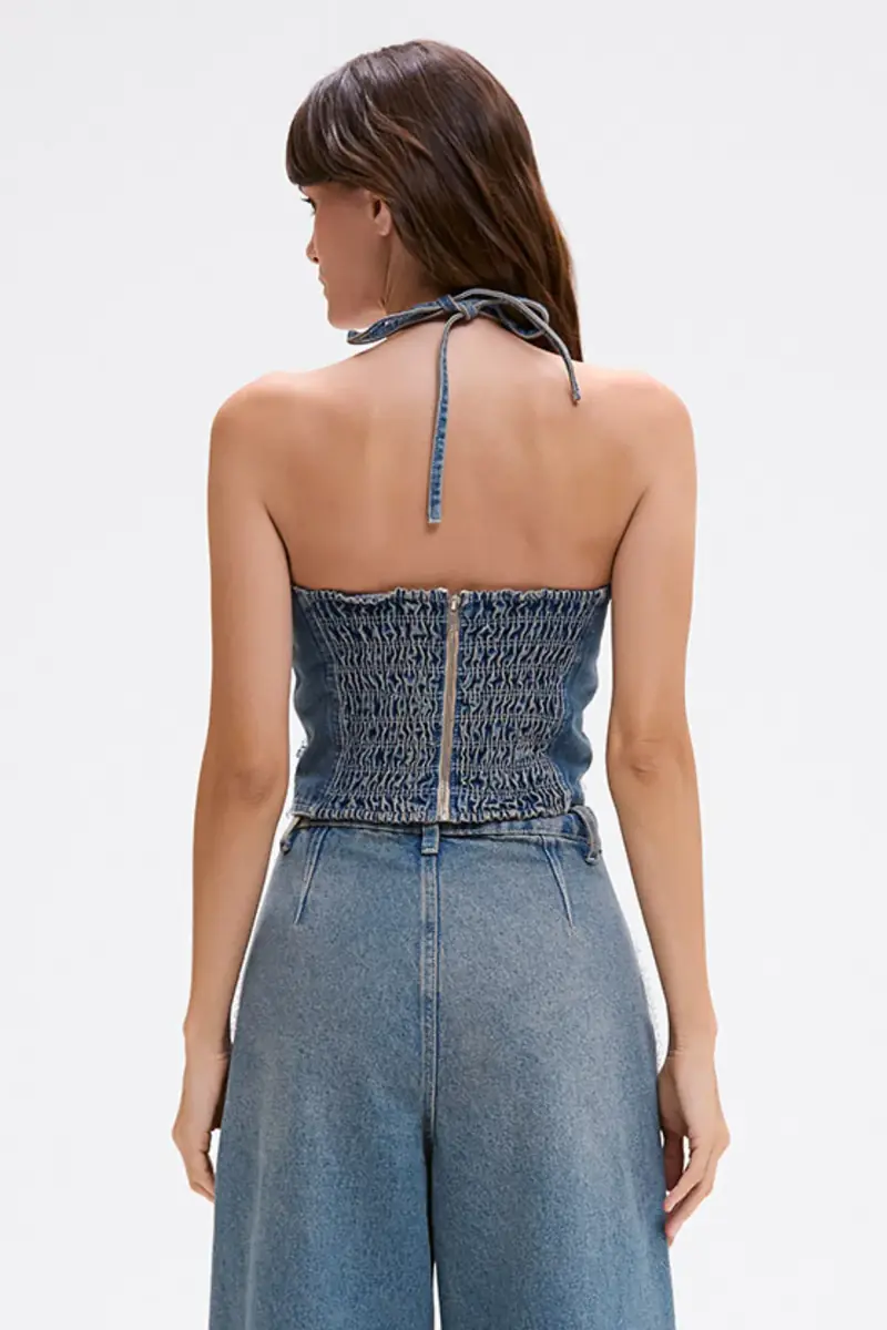 PatBo NOSTALGIC SKY DENIM BUSTIER TOP | Thumbnail 3 PatBo NOSTALGIC SKY DENIM BUSTIER TOP | Thumbnail 3