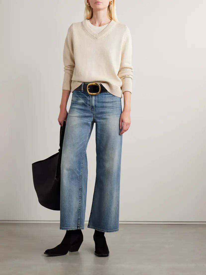 Nili Lotan Megan Distressed High-rise Wide-leg Jeans | Thumbnail 2 Nili Lotan Megan Distressed High-rise Wide-leg Jeans | Thumbnail 2