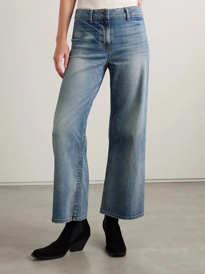 Nili Lotan Megan Distressed High-rise Wide-leg Jeans | Thumbnail 3 Nili Lotan Megan Distressed High-rise Wide-leg Jeans | Thumbnail 3