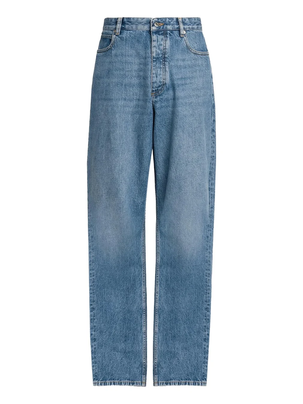 Bottega Veneta Men's Vintage Indigo Wash Wide-Leg Jeans