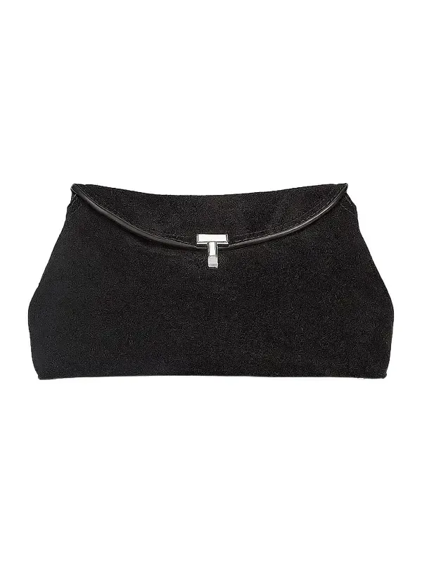 Women's T-Lock Suede Clutch Women's T-Lock Suede Clutch