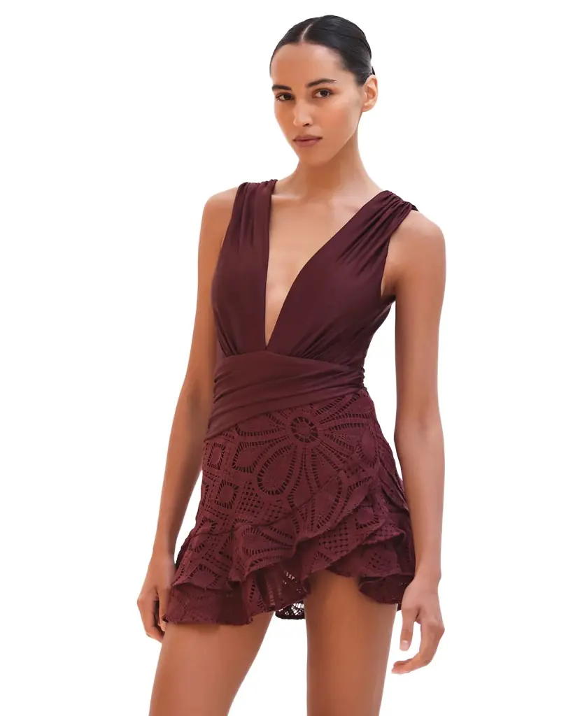 PatBo CROCHET MINI DRESS