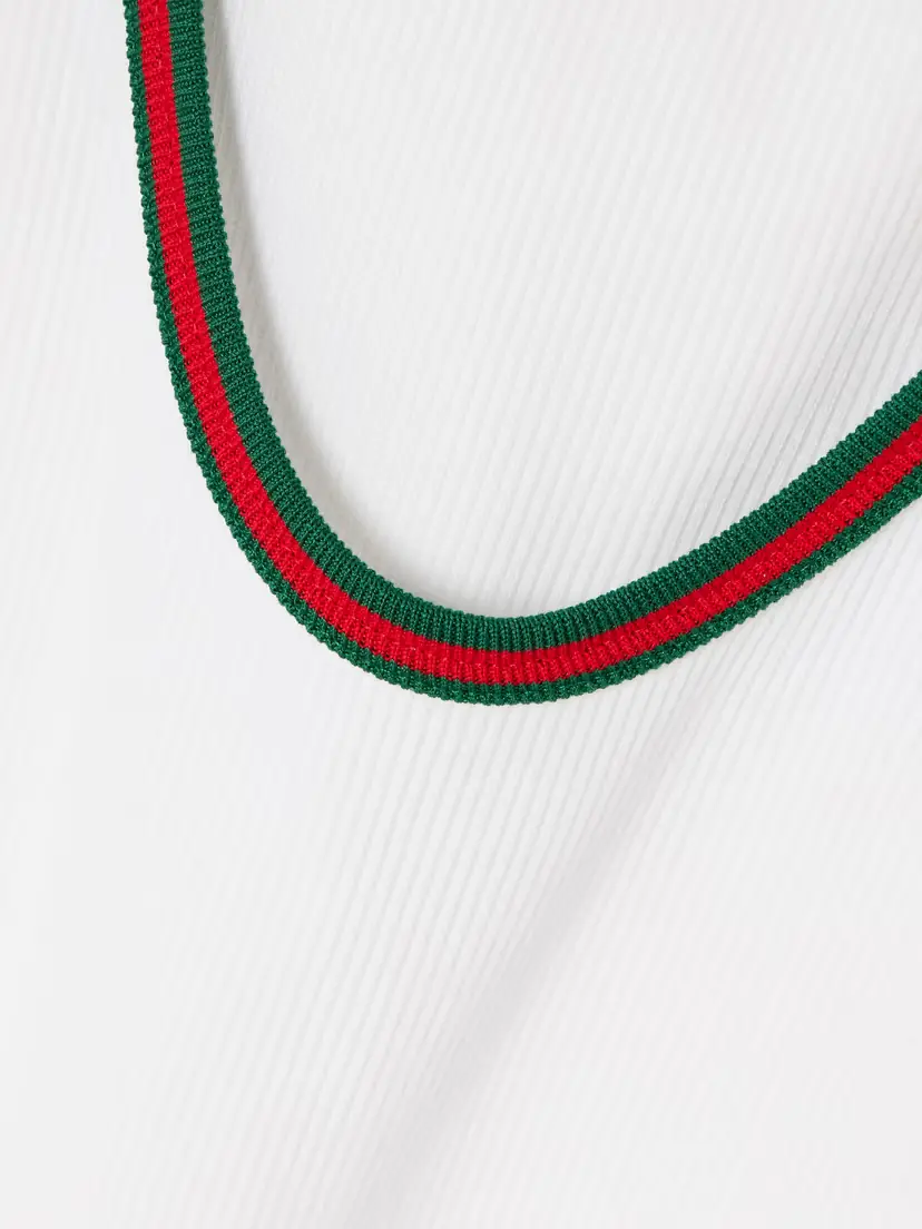 Gucci Webbing-trimmed Ribbed Stretch-cotton Jersey Tank | Thumbnail 5 Gucci Webbing-trimmed Ribbed Stretch-cotton Jersey Tank | Thumbnail 5