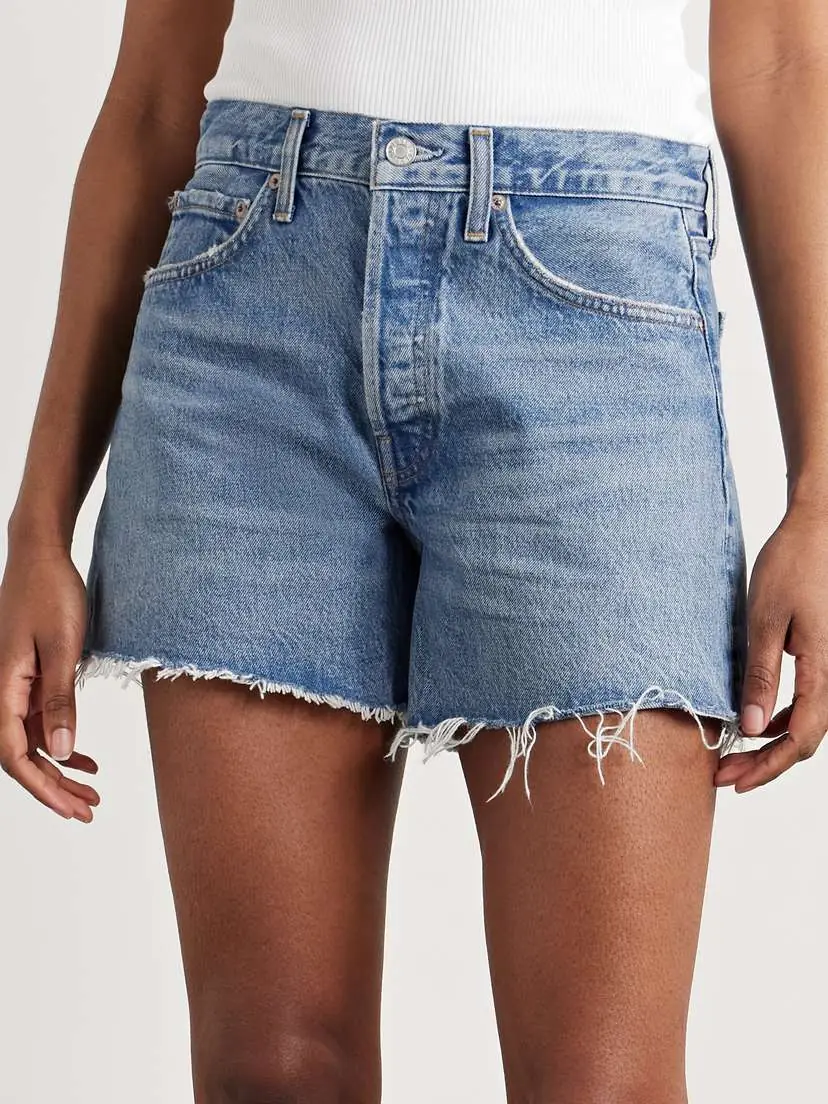 AGOLDE Parker Long Distressed Denim Shorts | Thumbnail 3 AGOLDE Parker Long Distressed Denim Shorts | Thumbnail 3