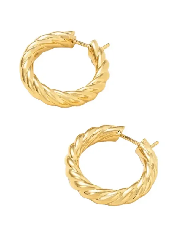 Sculpted Cable 18-karat Gold Hoop Earrings
