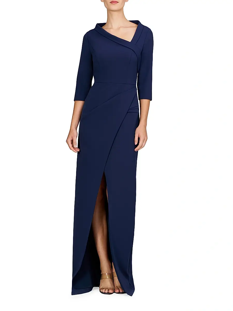 Kay Unger Women's Helena Stretch-Crêpe Column Gown | Thumbnail 2