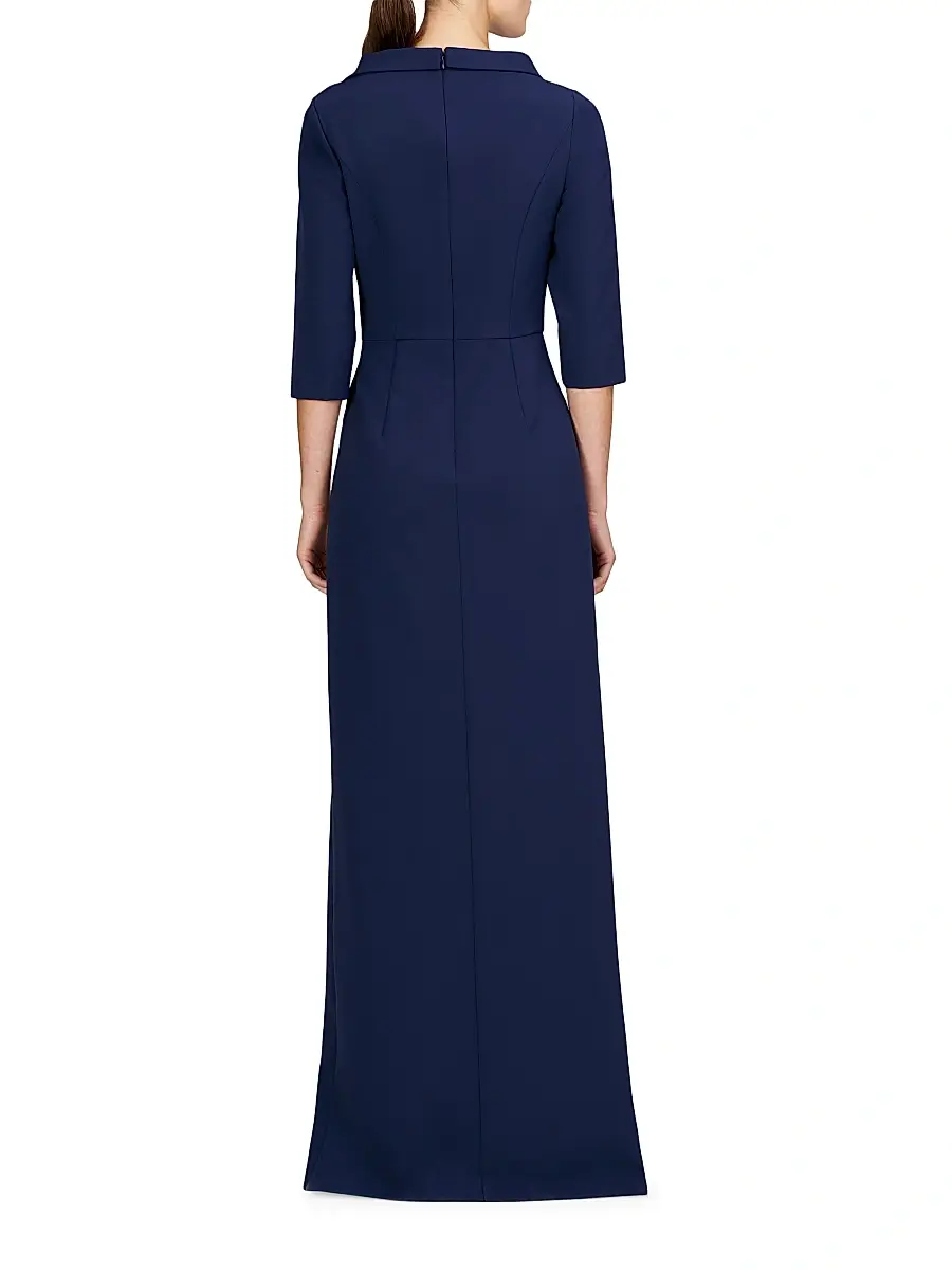 Kay Unger Women's Helena Stretch-Crêpe Column Gown | Thumbnail 3