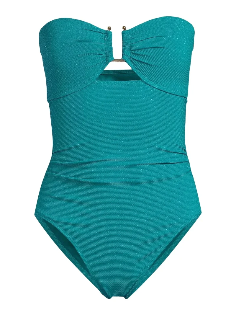 Change of Scenery Women's Juliette Metallic Piqué One-Piece Swimsuit