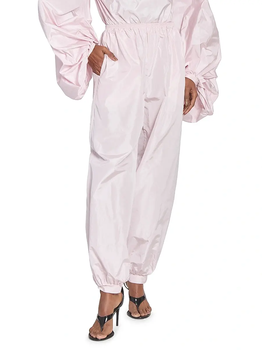 Alaïa Women's Silk Balloon-Leg Trousers - Rose Pale | Thumbnail 3 Alaïa Women's Silk Balloon-Leg Trousers - Rose Pale | Thumbnail 3