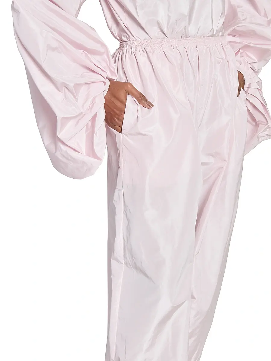 Alaïa Women's Silk Balloon-Leg Trousers - Rose Pale | Thumbnail 6 Alaïa Women's Silk Balloon-Leg Trousers - Rose Pale | Thumbnail 6