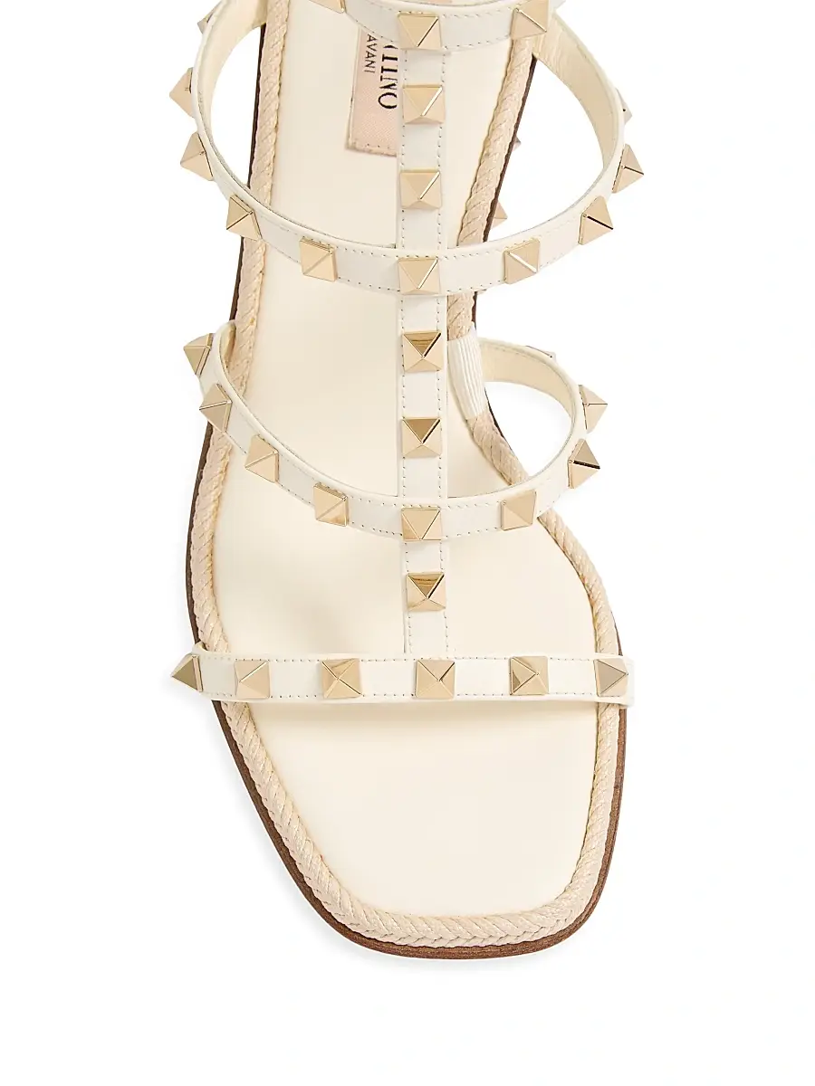 Valentino Women's Rockstud Wedge Sandals 80MM | Thumbnail 3 Valentino Women's Rockstud Wedge Sandals 80MM | Thumbnail 3