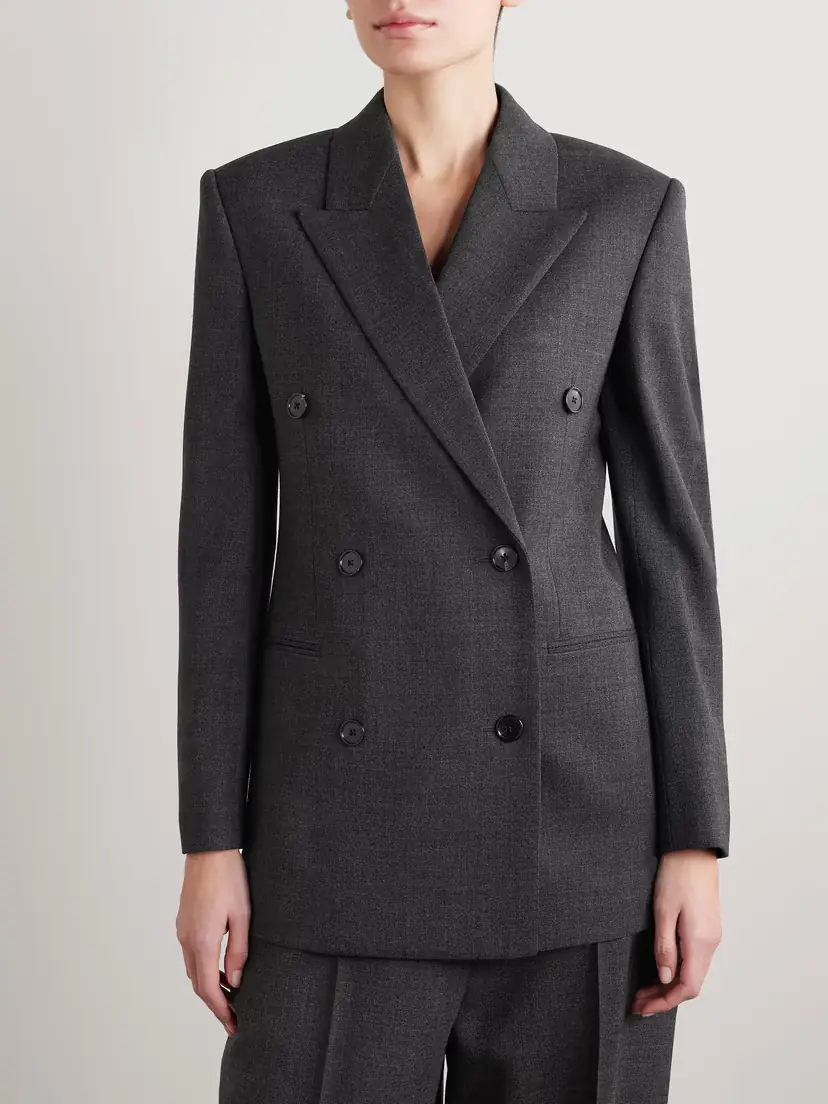 The Row Franny Double-breasted Wool Blazer | Thumbnail 3 The Row Franny Double-breasted Wool Blazer | Thumbnail 3