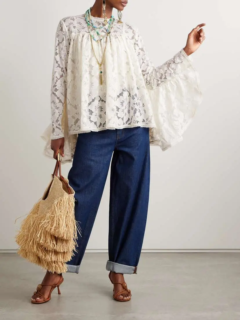 Zimmermann Illuminate Gathered Cotton-blend Lace Blouse | Thumbnail 2