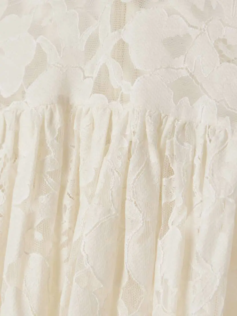 Zimmermann Illuminate Gathered Cotton-blend Lace Blouse | Thumbnail 5