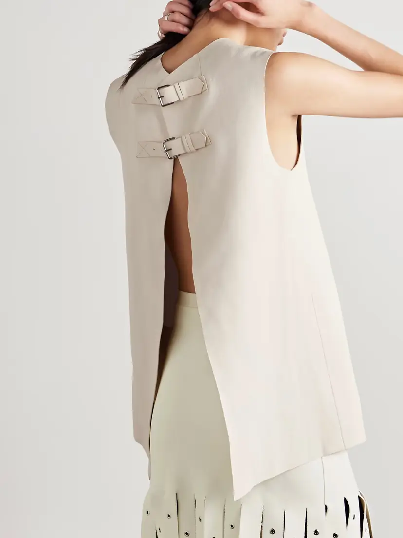 Proenza Schouler Noa Buckled Open-back Leather Top | Thumbnail 3 Proenza Schouler Noa Buckled Open-back Leather Top | Thumbnail 3