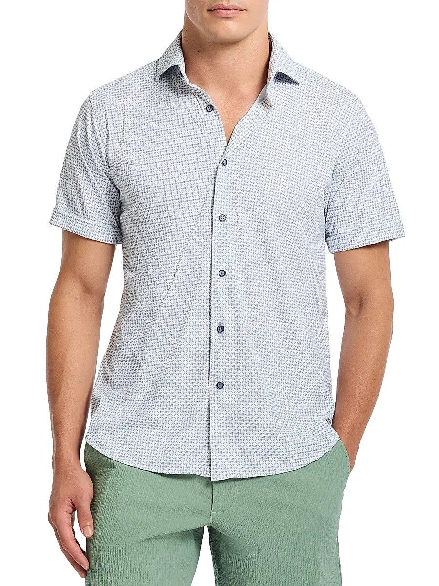 Robert Graham Men's Copacabana Knit Button-Front Shirt | Thumbnail 1 Robert Graham Men's Copacabana Knit Button-Front Shirt | Thumbnail 1