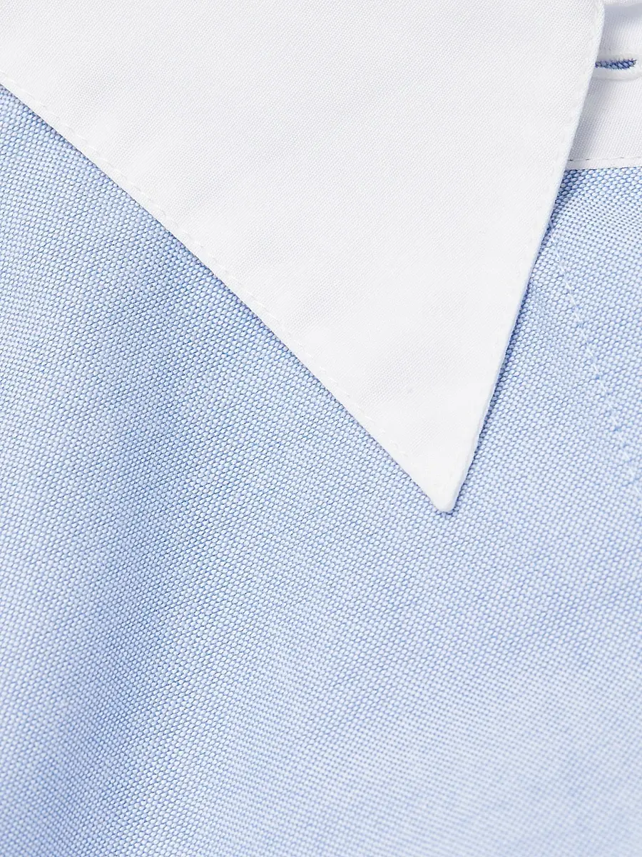 Vince Women's Contrast Collar Cotton Oxford Shirt - Kyanite | Thumbnail 7 Vince Women's Contrast Collar Cotton Oxford Shirt - Kyanite | Thumbnail 7