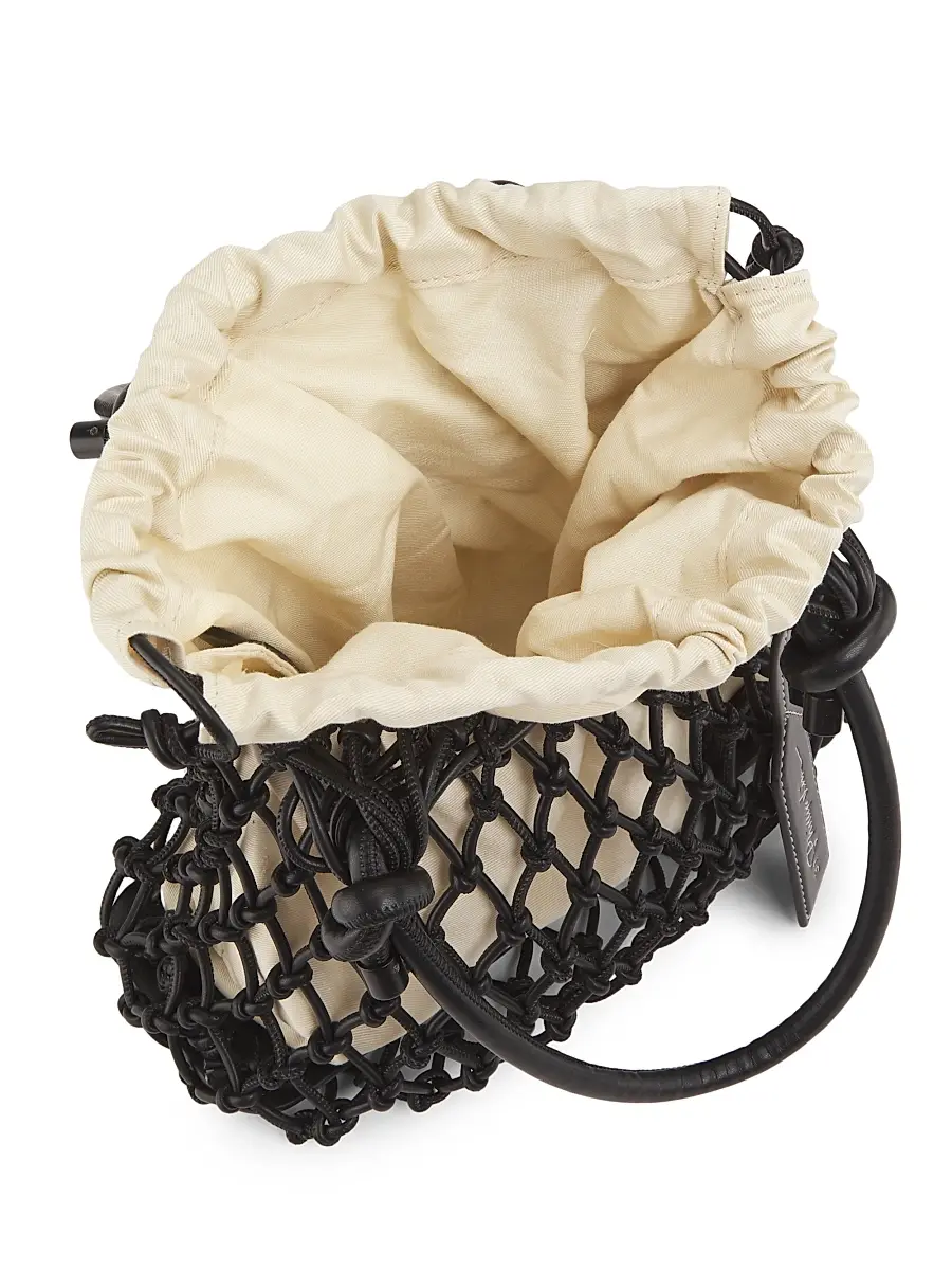3.1 Phillip Lim Women's Mini Sac Macramé Drawstring Top Handle Bag - Black | Thumbnail 4 3.1 Phillip Lim Women's Mini Sac Macramé Drawstring Top Handle Bag - Black | Thumbnail 4