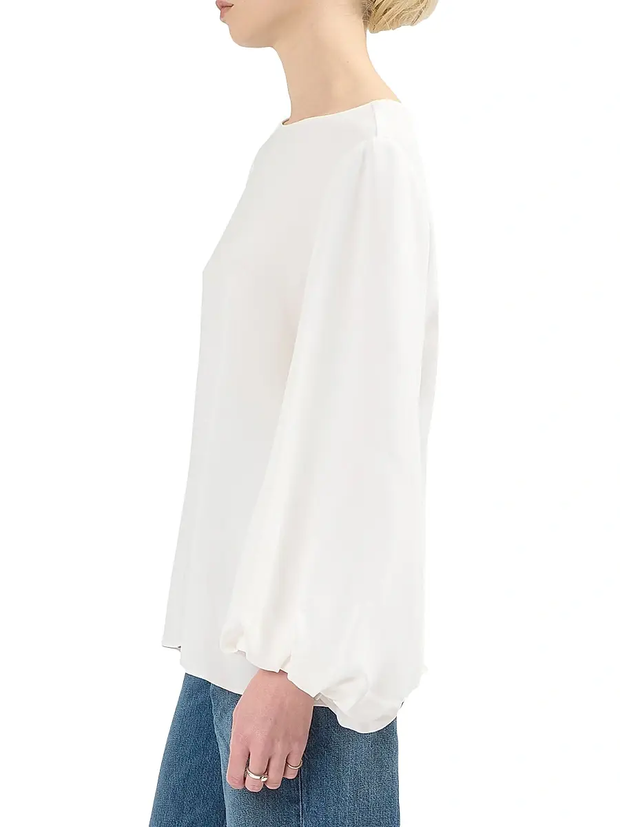 Careste Women's Logan Voluminous Sleeve Top - Brilliant White | Thumbnail 3
