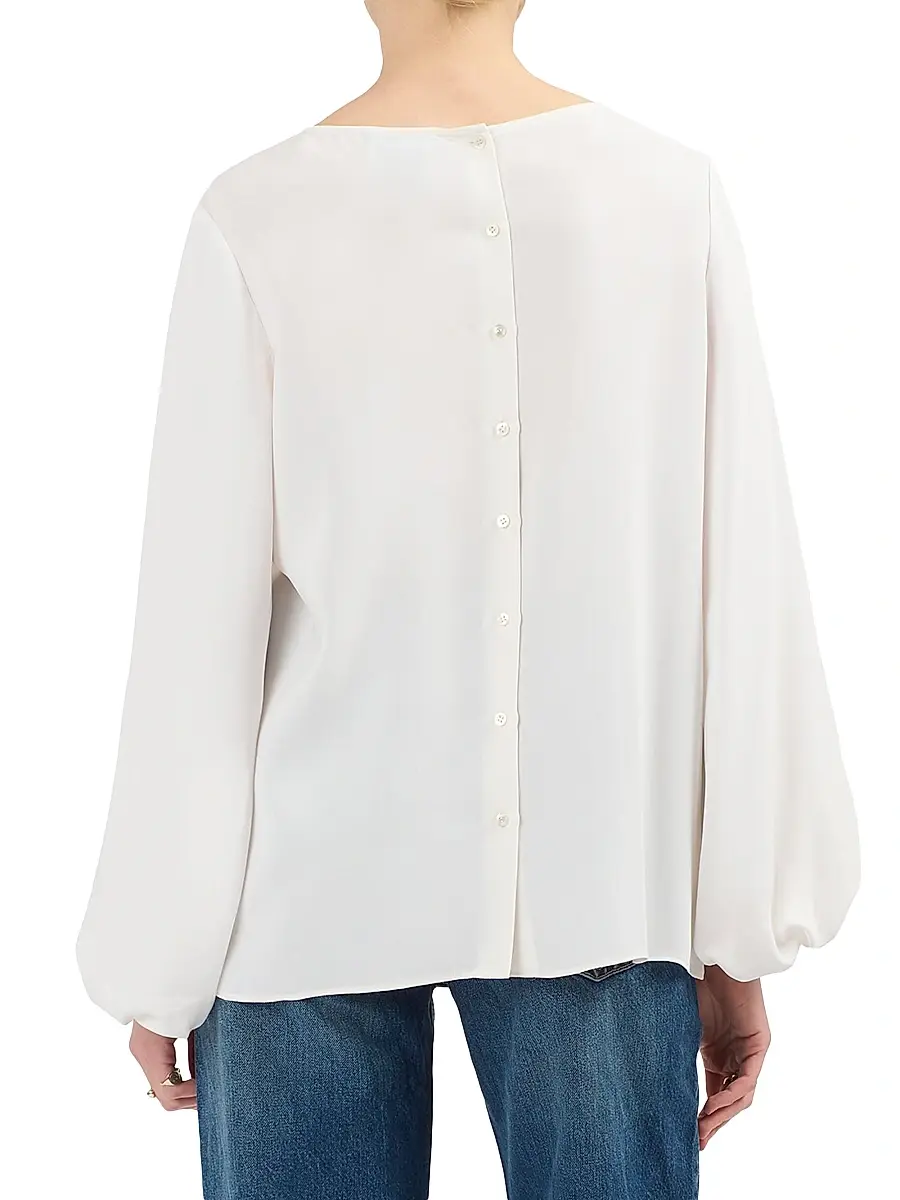 Careste Women's Logan Voluminous Sleeve Top - Brilliant White | Thumbnail 4