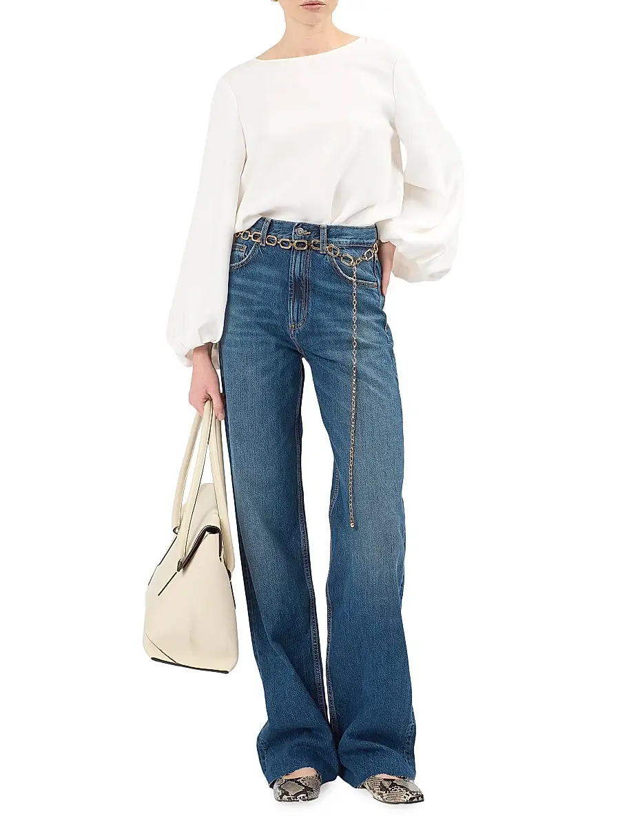 Careste Women's Logan Voluminous Sleeve Top - Brilliant White | Thumbnail 5
