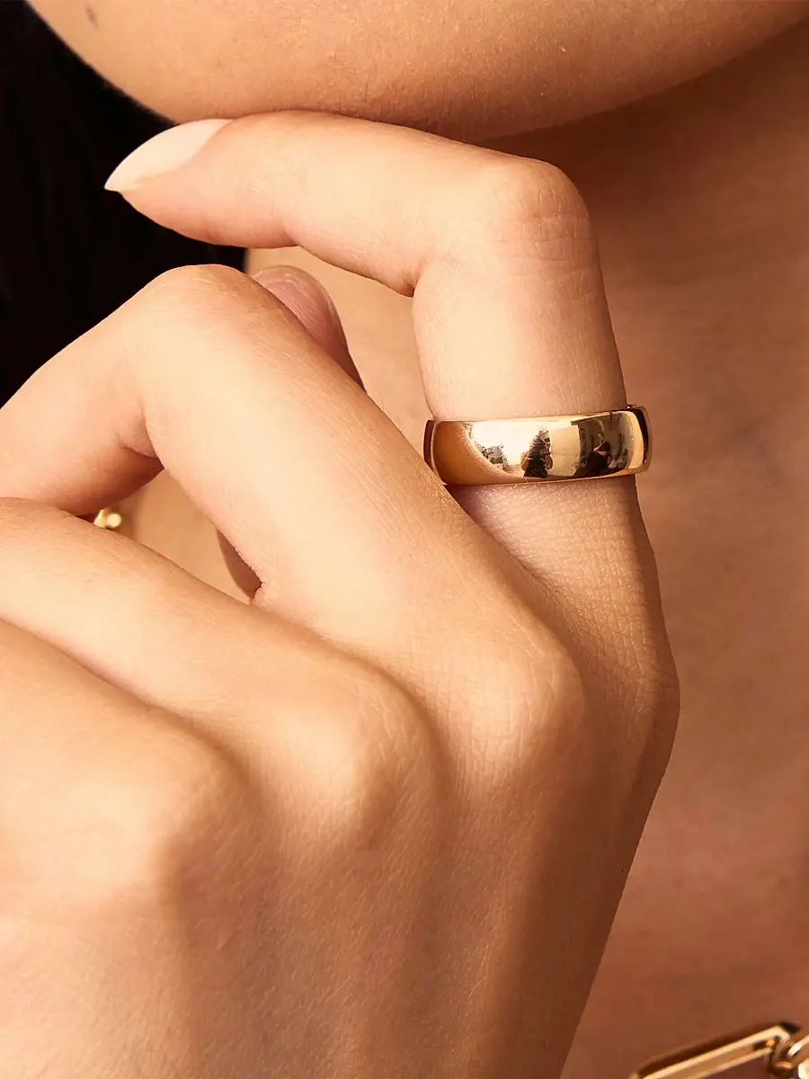 Oradina Women's 14K Yellow Gold Forever Band Statement Ring - Yellow Gold | Thumbnail 4 Oradina Women's 14K Yellow Gold Forever Band Statement Ring - Yellow Gold | Thumbnail 4
