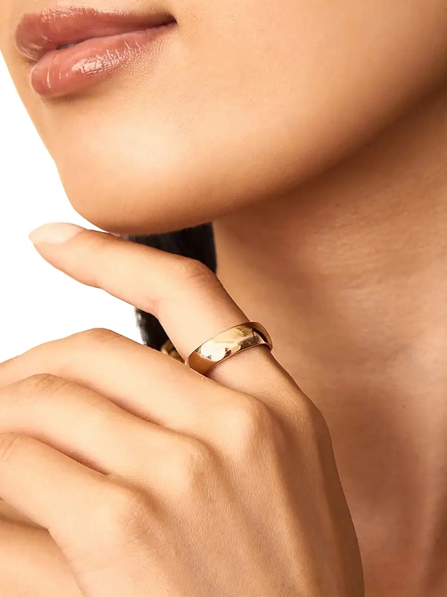 Oradina Women's 14K Yellow Gold Forever Band Statement Ring - Yellow Gold | Thumbnail 5 Oradina Women's 14K Yellow Gold Forever Band Statement Ring - Yellow Gold | Thumbnail 5