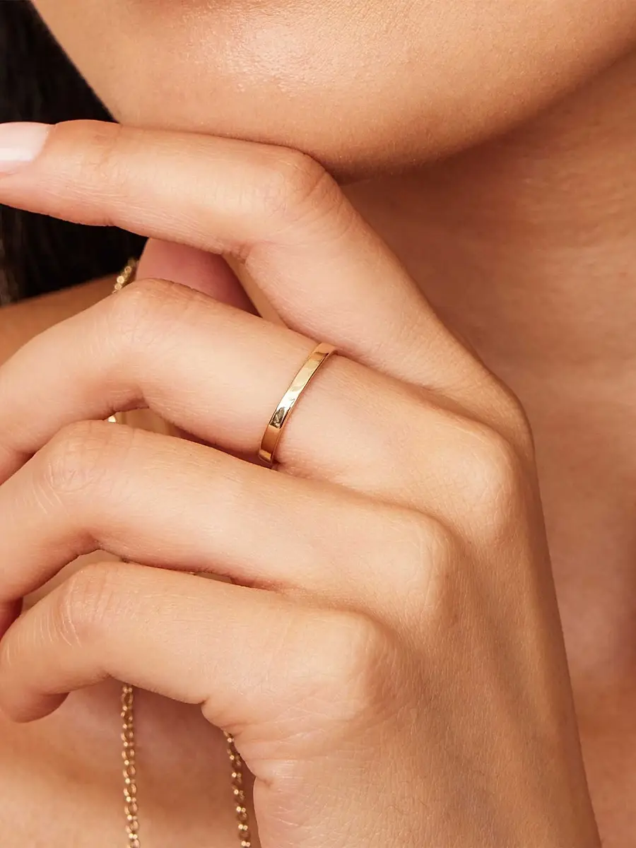 Oradina Women's 14K Yellow Gold Forever Band Ring - Yellow Gold | Thumbnail 4 Oradina Women's 14K Yellow Gold Forever Band Ring - Yellow Gold | Thumbnail 4
