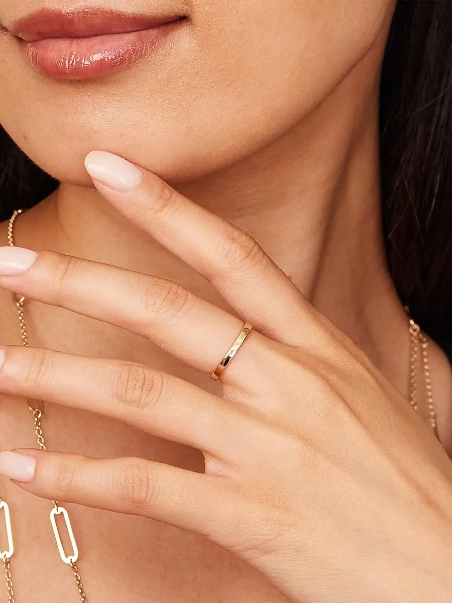 Oradina Women's 14K Yellow Gold Forever Band Ring - Yellow Gold | Thumbnail 5 Oradina Women's 14K Yellow Gold Forever Band Ring - Yellow Gold | Thumbnail 5