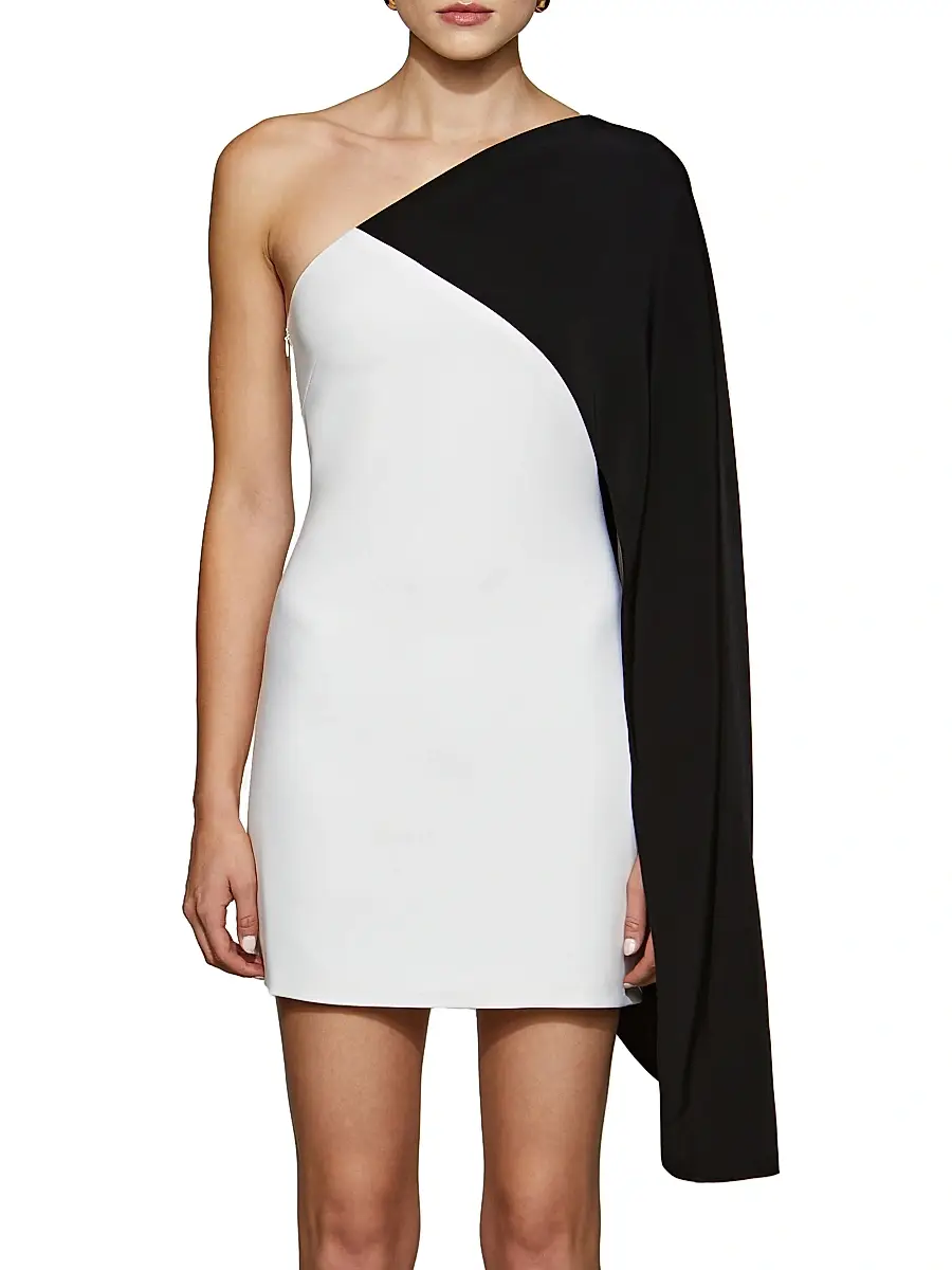Et Ochs Women's Erica One-Shoulder Colorblocked Dress - Black | Thumbnail 2 Et Ochs Women's Erica One-Shoulder Colorblocked Dress - Black | Thumbnail 2