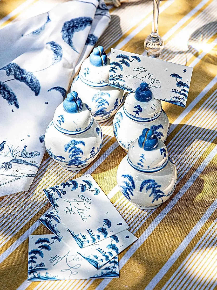 Juliska Country Estate Place Card Holder Set - Blue | Thumbnail 4