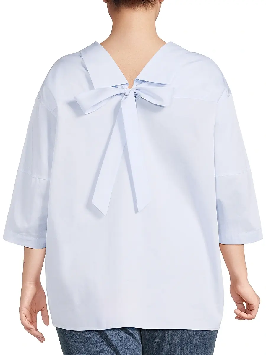 Harshman Women's Plus Oriana Blouse - Light Blue | Thumbnail 5