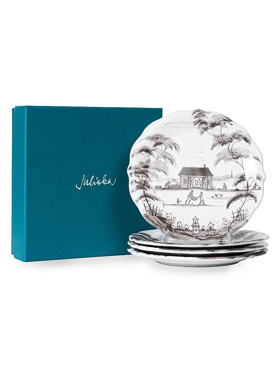 Juliska Country Estate 4-Piece Party Plate Set - Grey | Thumbnail 2 Juliska Country Estate 4-Piece Party Plate Set - Grey | Thumbnail 2