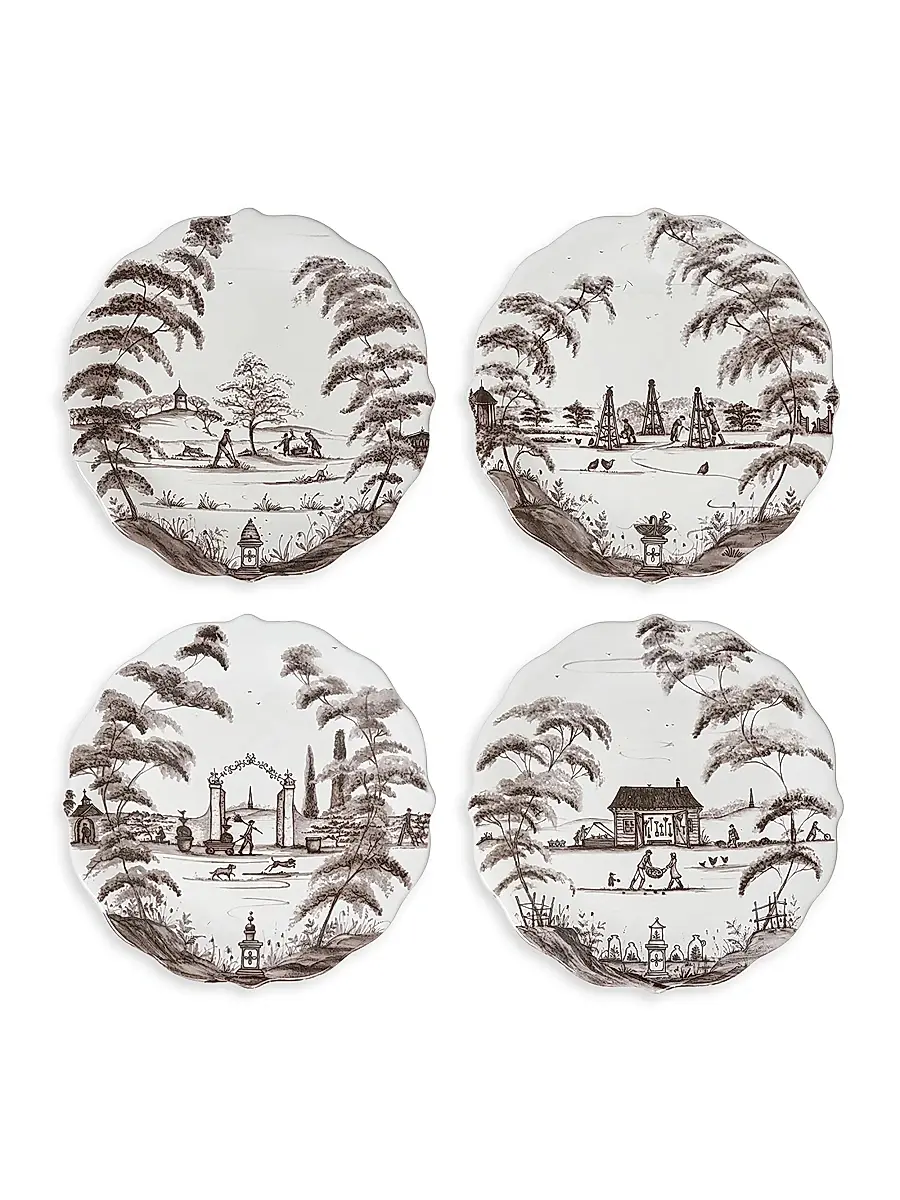 Juliska Country Estate 4-Piece Party Plate Set - Grey | Thumbnail 1 Juliska Country Estate 4-Piece Party Plate Set - Grey | Thumbnail 1