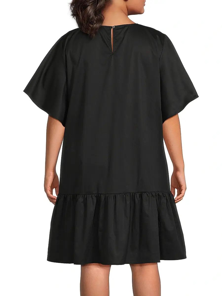 Harshman Women's Plus Agata Cotton Dress - Black | Thumbnail 5