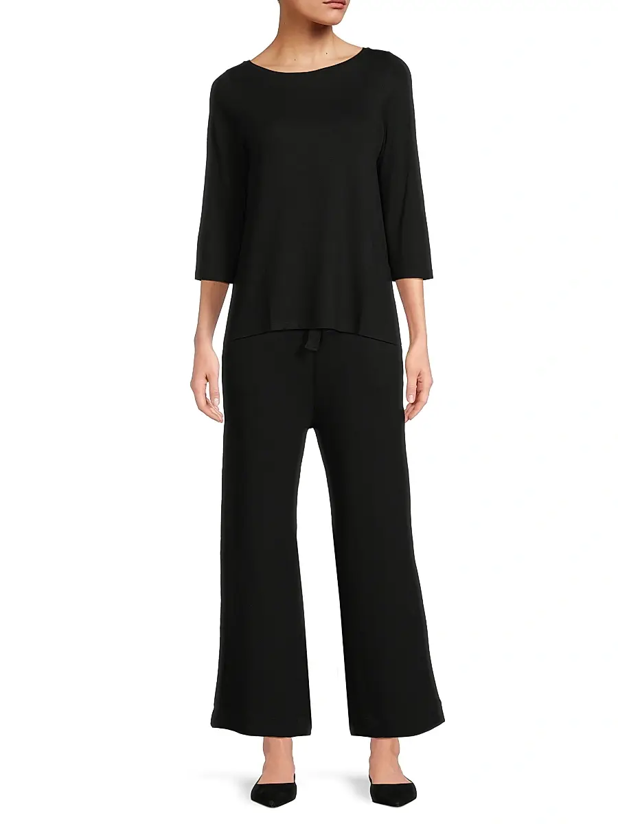 MAJESTIC FILATURES Women's Soft Touch Pleated Back Top | Thumbnail 2