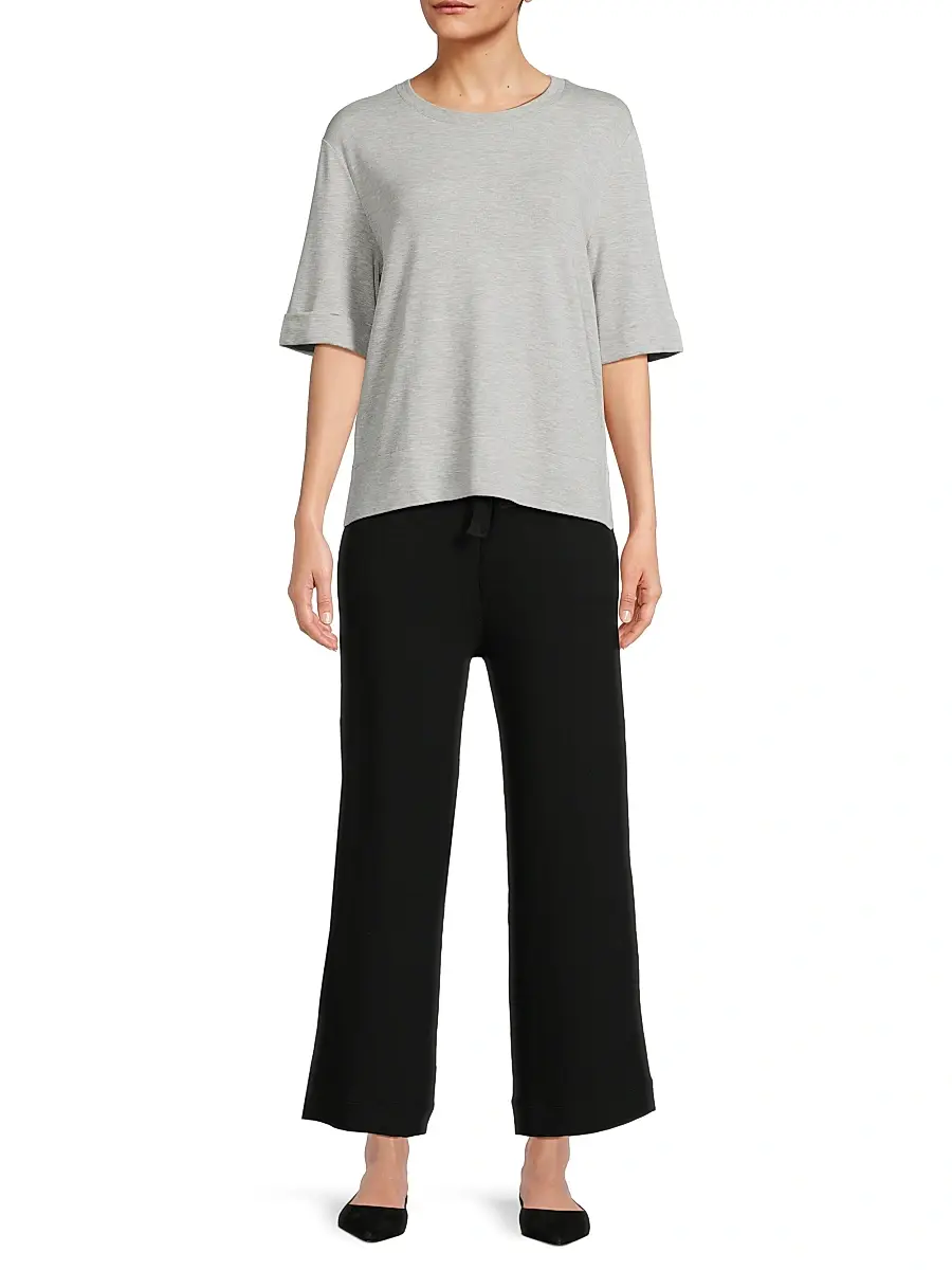 Majestic Filatures Women's French Terry Relaxed Top - Gris Chine Claire | Thumbnail 2