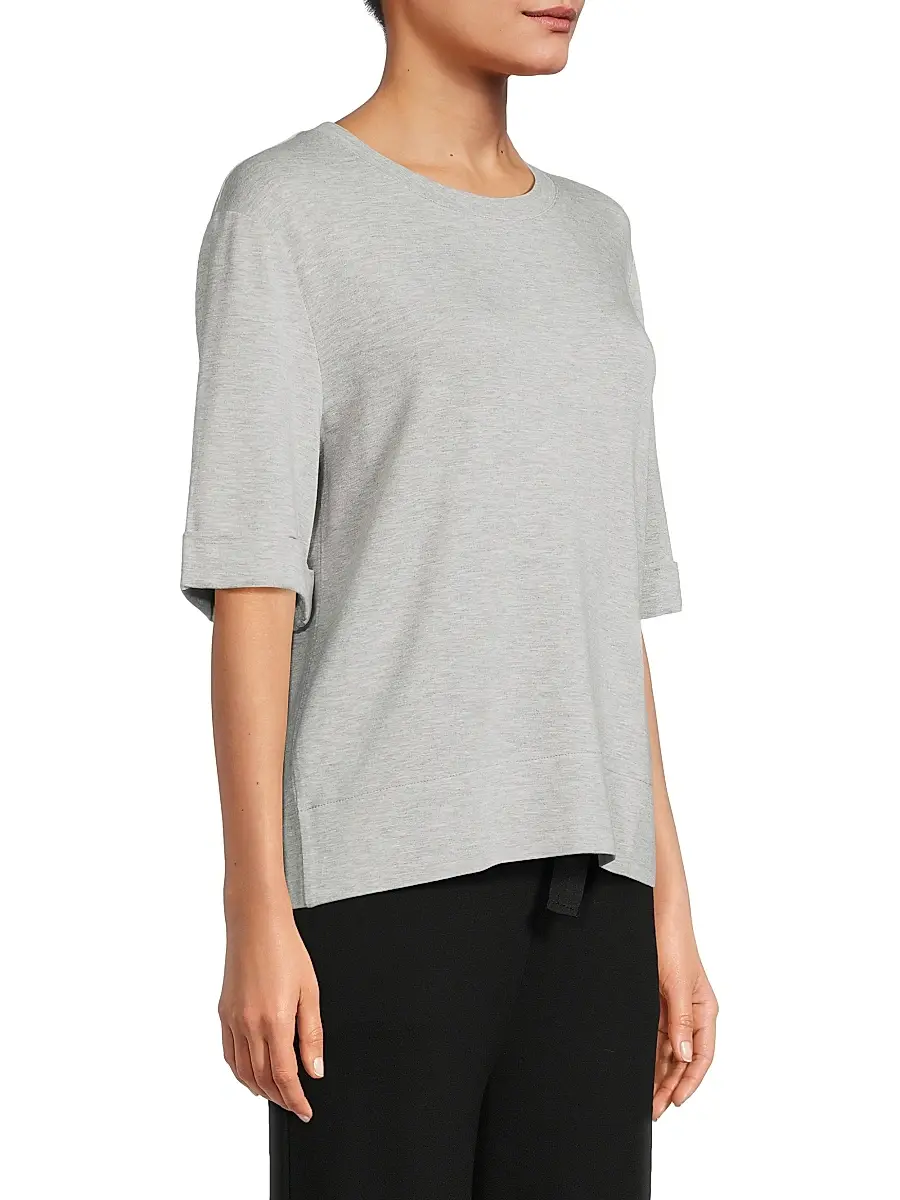Majestic Filatures Women's French Terry Relaxed Top - Gris Chine Claire | Thumbnail 4