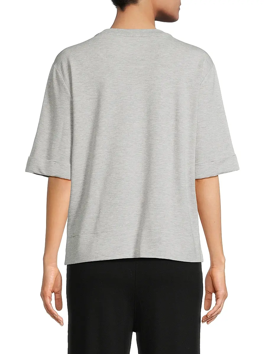 Majestic Filatures Women's French Terry Relaxed Top - Gris Chine Claire | Thumbnail 5