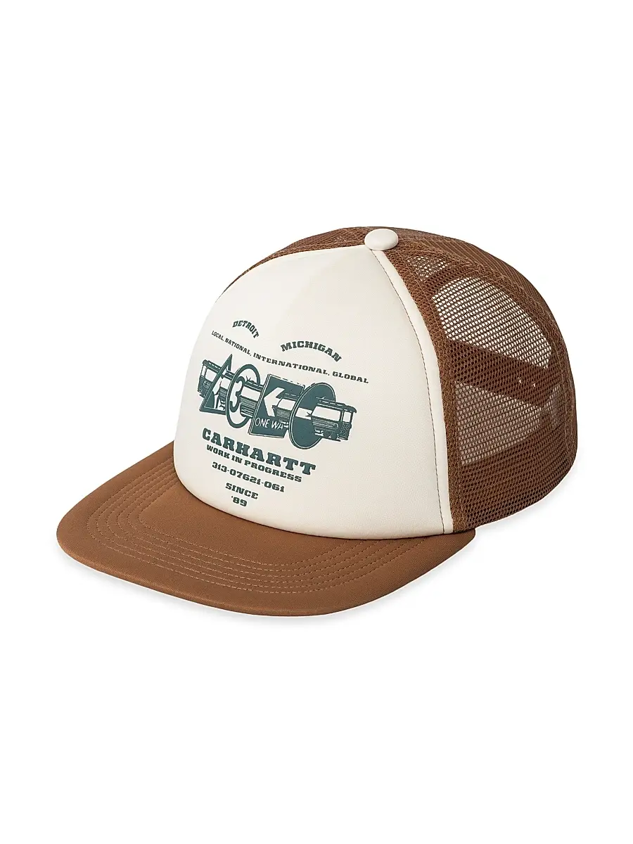 Carhartt WIP Men's Runaway Trucker Cap - Hamilton Brown | Thumbnail 1 Carhartt WIP Men's Runaway Trucker Cap - Hamilton Brown | Thumbnail 1